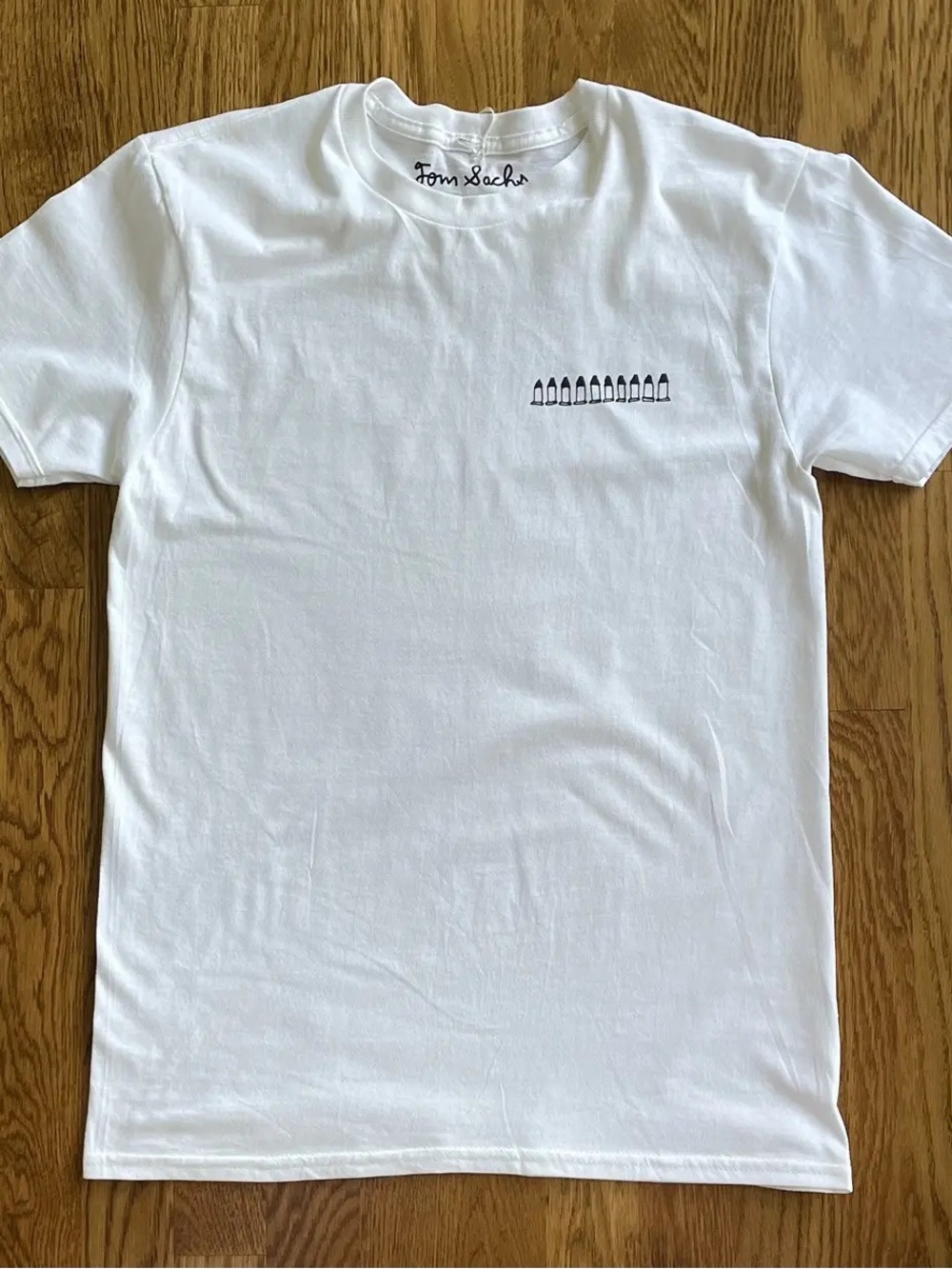 Tom Sachs "Ten Bullets" white t-shirt size M